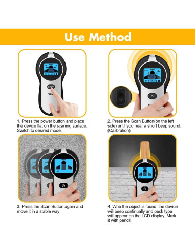 Buscador de Estudio FOLAI TH Escáner 5 en 1 LCD Azul