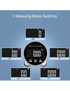Cinta Métrica Digital Asixxsix 200m Pantalla LCD Recargable 2