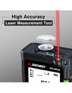 Medidor de Distancia Láser LEERCHUANG 40m LCD IP54 2