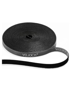 Correas de Cable Reutilizables YOJOCK 1cm x 4.88m Negro