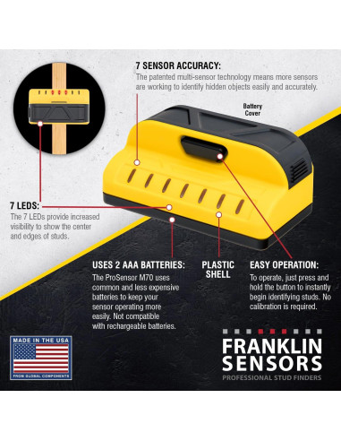 Buscador de Estudio Franklin Sensors ProSensor M70 7 Sensores