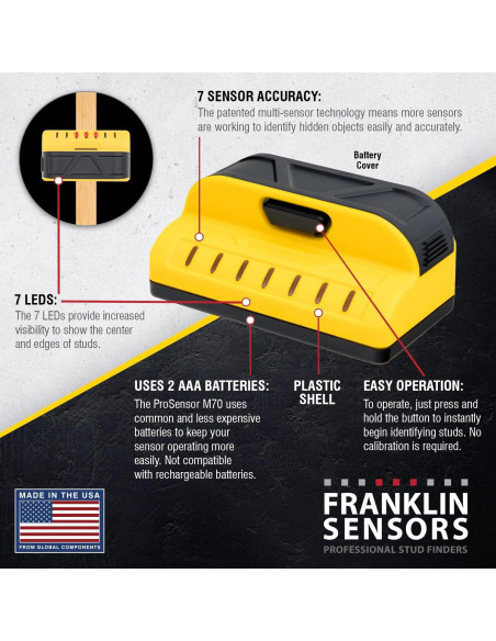 Buscador de Estudio Franklin Sensors ProSensor M70 7 Sensores