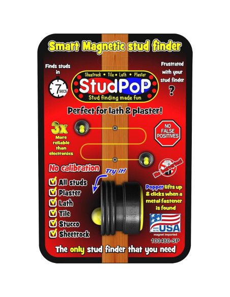 Buscador de Clavos Magnético StudPoP Original - Sin Baterías