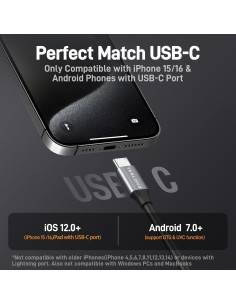 Cámara Endoscópica USB-C Teslong 10FT con 8 LED 2