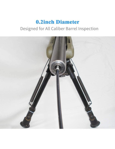 Cámara de limpieza de cañones Teslong para rifles calibres .20+