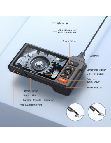 Cámara de Inspección DEPSTECH DS520 Triple Lente 15m