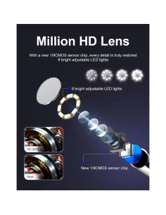 Cámara Endoscópica USB Hekenku 8.5mm HD con Luz LED 2