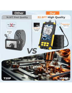Cámara Endoscopio ADvancore 10M IP68 1080P Luz LED 2