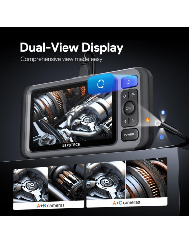 Borescopio DEPSTECH DS560 Triple Lente 1080P HD 5" IP67