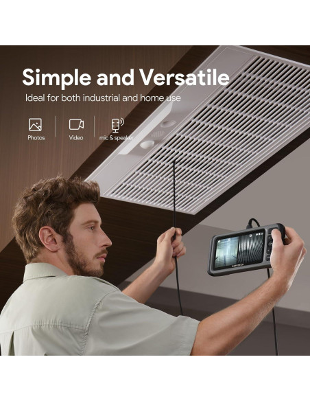 Borescopio DEPSTECH DS560 Triple Lente 1080P HD 5" IP67