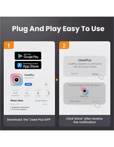 Cámara Endoscopio Doble Lente Pemamnov 1920P 5m IP67 Cámara Endoscopio Doble Lente Pemamnov 1920P 5m IP67