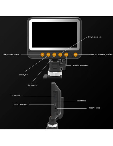 Endoscopio Articulado Dearsee ZX1-P1 con Luz 3,05m 8X