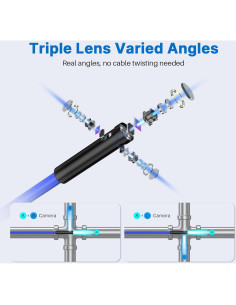 Cámara de Inspección Oiiwak 15m Triple Lente 1080P IP67 2