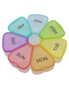 Organizador de Pastillas Semanal ShysTech 7 Días Multicolor