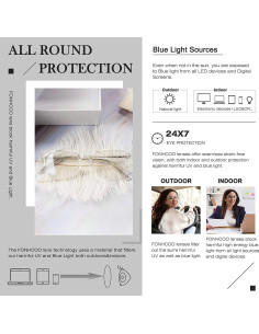 Gafas bloqueadoras luz azul FONHCOO unisex con anti-fatiga 2