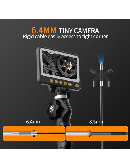 Endoscopio Articulado Dearsee ZX2-D1 con Luz y Zoom 8X Endoscopio Articulado Dearsee ZX2-D1 con Luz y Zoom 8X