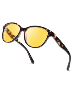 Gafas de Visión Nocturna Myiaur Amarillas UV400 para Mujeres