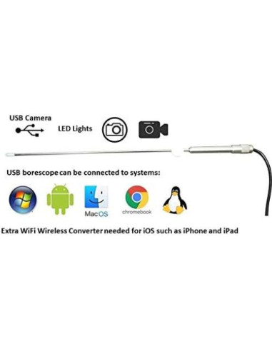 Borescopio Digital Vividia GB-430 USB 4mm 30cm Inspección