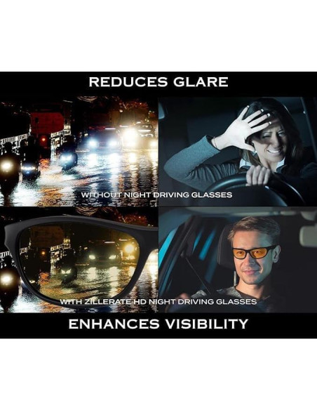 Gafas de Conducción Nocturna - Polarizadas Amarillas