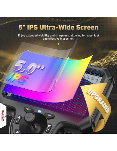 Cámara Borescopio Articulada Ralcam 6mm 360 con Luz LED