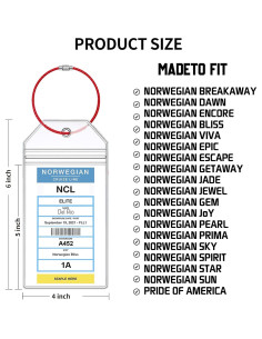 Soportes de Etiquetas de Equipaje NCL XIANGXING 8 Pcs Resistentes 2