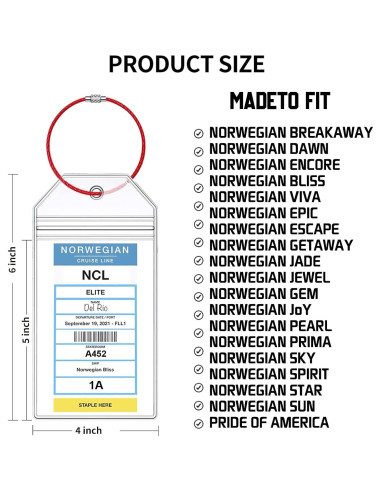 Soportes de Etiquetas de Equipaje NCL XIANGXING 8 Pcs Resistentes