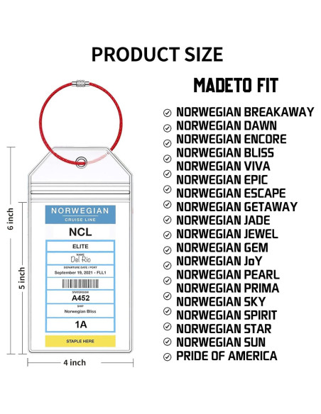 Soportes de Etiquetas de Equipaje NCL XIANGXING 8 Pcs Resistentes Soportes de Etiquetas de Equipaje NCL XIANGXING 8 Pcs Resistentes