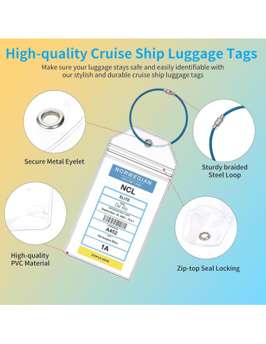 Soportes de Etiquetas de Equipaje NCL XIANGXING 8 Pcs Resistentes