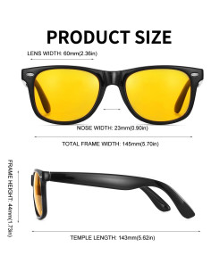 Gafas de Luz Azul Glclrs Cuadradas Amarillas para Adultos 2