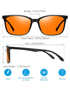 Gafas de Juego OKANY Anti Luz Azul UV400 Ámbar 2