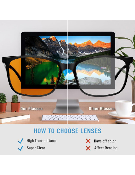 Gafas de Juego OKANY Anti Luz Azul UV400 Ámbar