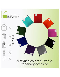 Bolsas de Compras Reutilizables B.F.star - Paquete de 9 Multicolor 2