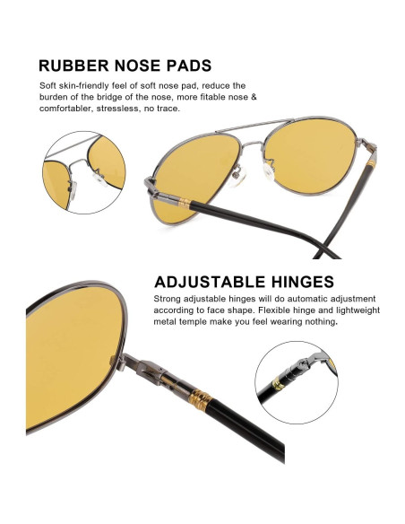 Gafas de Visión Nocturna SODQW Lentes Amarillas Antideslumbrantes