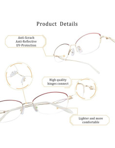 Gafas de lectura LifeArt 2219 doradas +3.25 aumento 2