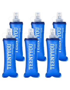 Paquete de 6 Botellas de Agua Colapsables Teenyyou 250ml