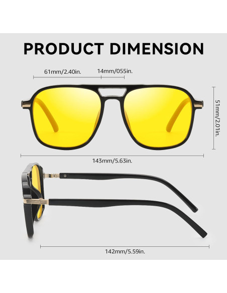 Gafas de Conducción Nocturna SIPHEW Polarizadas Amarillas Gafas de Conducción Nocturna SIPHEW Polarizadas Amarillas