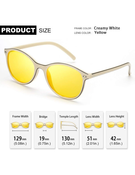 Gafas de Visión Nocturna TJUTR Amarillas Polarizadas Mujeres Gafas de Visión Nocturna TJUTR Amarillas Polarizadas Mujeres