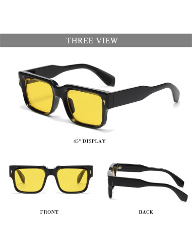 Gafas de sol HJSTES cuadradas retro UV400 para unisex