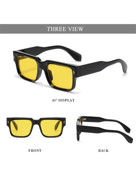 Gafas de sol HJSTES cuadradas retro UV400 para unisex