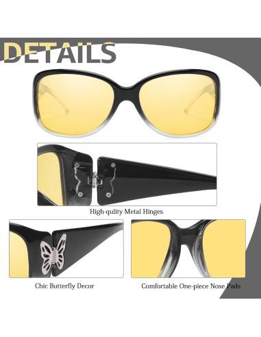 Gafas de Visión Nocturna Myiaur Amarillas Polarizadas