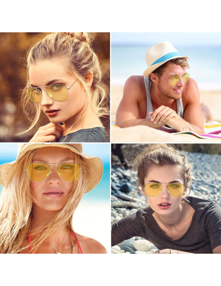 Gafas de sol Aviador SunnyPro Lentes Amarillas UV400