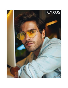 Gafas Aviador Cyxus Anti Luz Azul 8805 Marco Metal 2