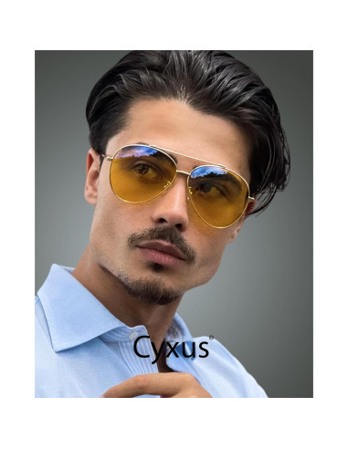 Gafas Aviador Cyxus Anti Luz Azul 8805 Marco Metal