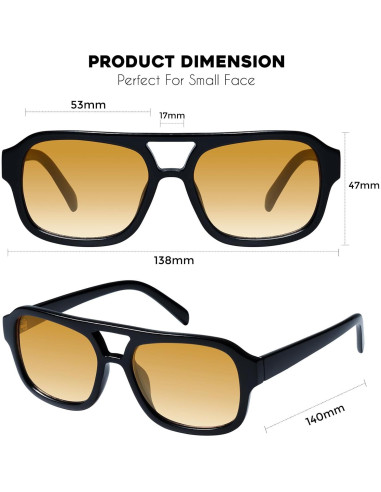 Gafas de sol aviador Mosanana MS52362 para mujeres estilo retro