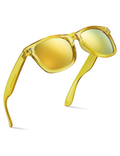 Gafas de sol retro Rewind coloridas con lente espejo UV400