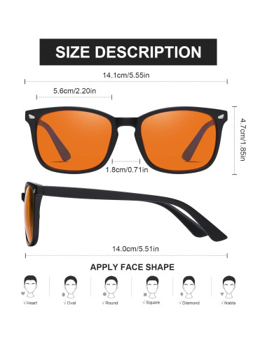 Gafas de Juego Okany Anti Luz Azul UV400 Ámbar