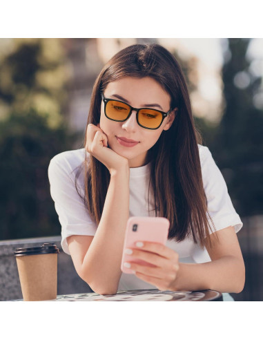 Gafas de Juego Okany Anti Luz Azul UV400 Ámbar