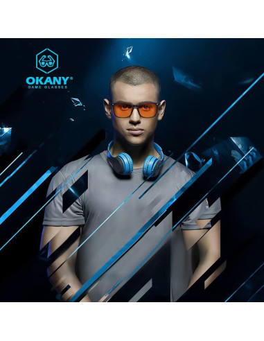 Gafas de Juego Okany Anti Luz Azul UV400 Ámbar