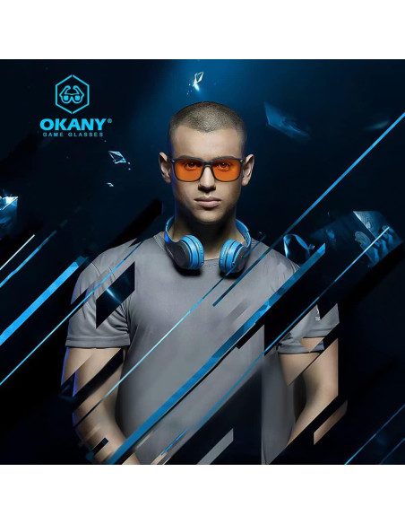 Gafas de Juego Okany Anti Luz Azul UV400 Ámbar
