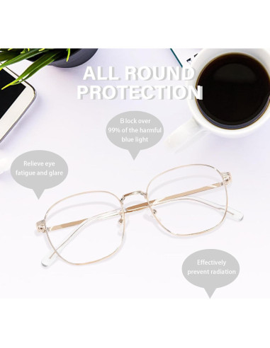 Gafas OPTOFENDY Metal Anti-Luz Azul para Ojos Cansados